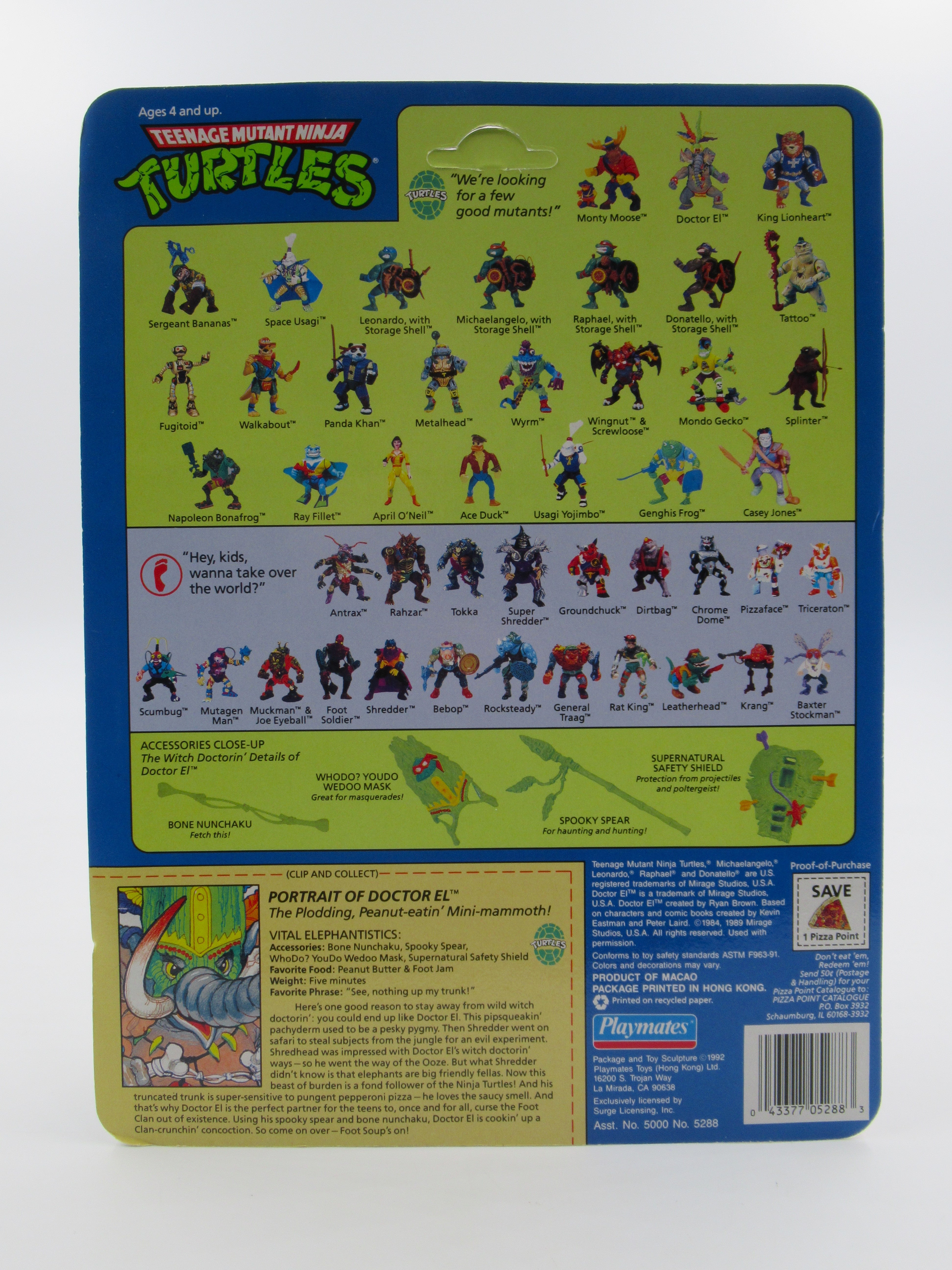 Teenage Mutant Ninja Turtles Doctor El 4.5" Figure TMNTs - Playmates (1992)